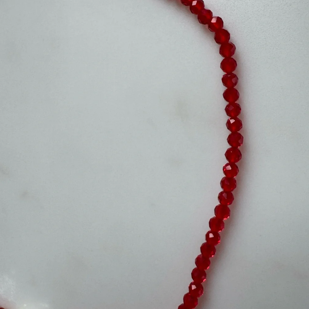 NWOT Tuckernuck Jewelry Red Spinel and Pearl Choker Necklace